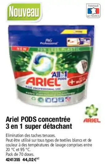 Ariel PODS concentrée 3 en 1 super détachant
