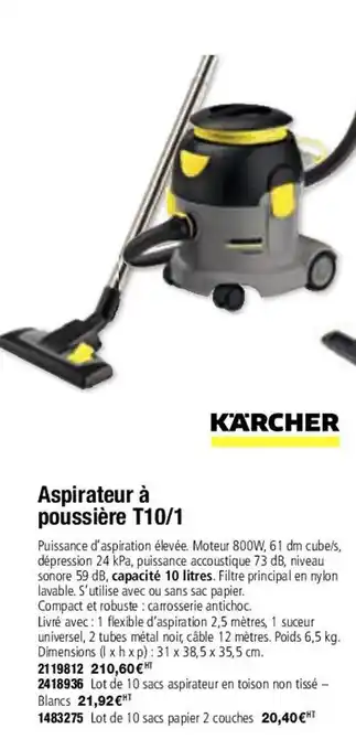 Aspirateur Ă poussiĂšre T10/1