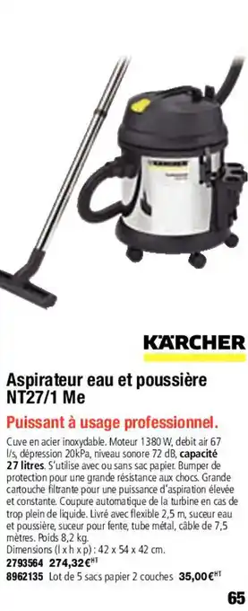 Aspirateur eau et poussière NT27/1 me