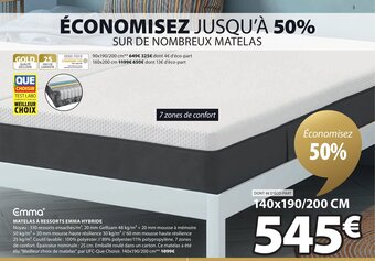 JYSK Matelas À Ressorts Emma Hybride offre