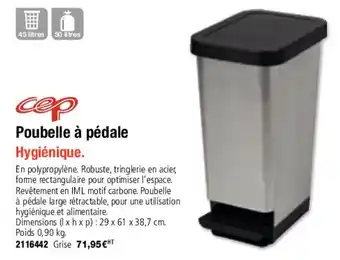 Plein ciel Poubelle à pédale offre