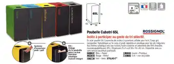 Plein ciel Poubelle cubatri 65L offre