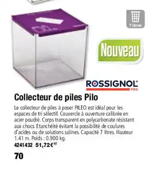 Plein ciel Collecteur de piles pilo offre