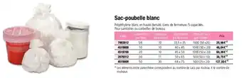 Plein ciel Sac-poubelle blanc offre