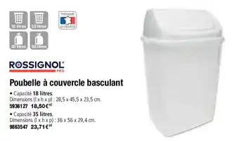 Poubelle à couvercle basculant