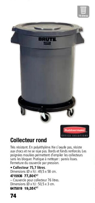 Plein ciel Collecteur rond offre