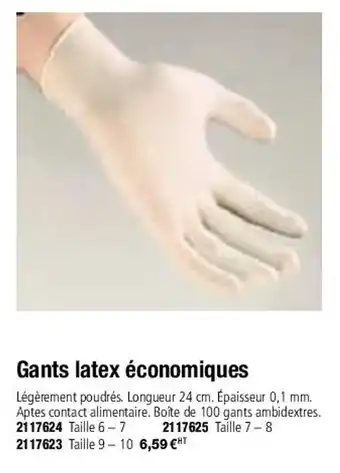Gants latex économiques