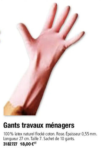 Plein ciel Gants travaux ménagers offre