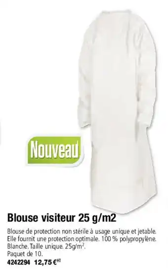 Blouse visiteur 25 g/m2