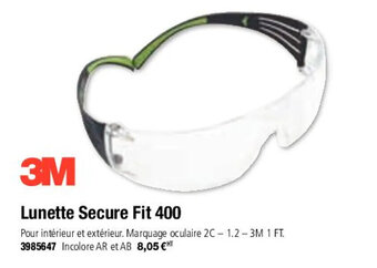 Plein ciel Lunette secure fit 400 offre