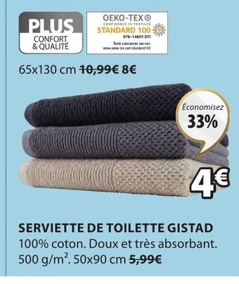 JYSK Serviette De Toilette Gistad offre