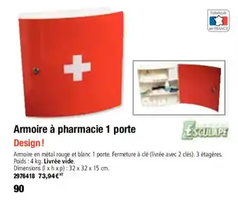 Armoire Ă pharmacie 1 porte