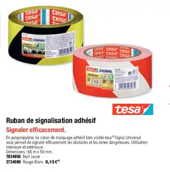 Ruban de signalisation adhésif