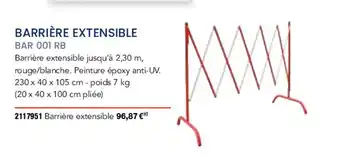Barrière extensible