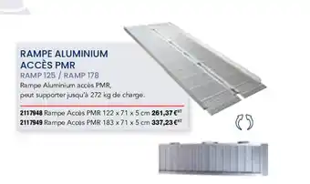 Rampe aluminium accĂšs PMR