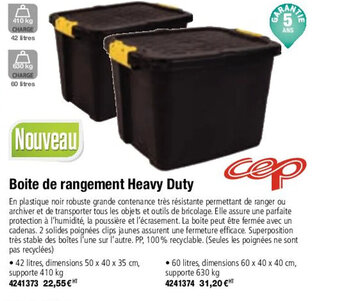 Plein ciel Boîte de rangement heavy duty offre