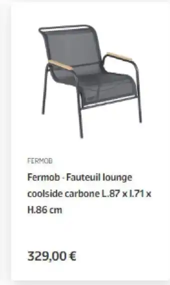 Jardiland Fermob- Fauteuil Lounge Coolside Carbone offre
