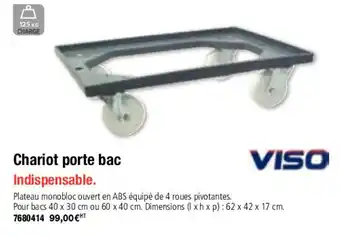 Chariot porte bac
