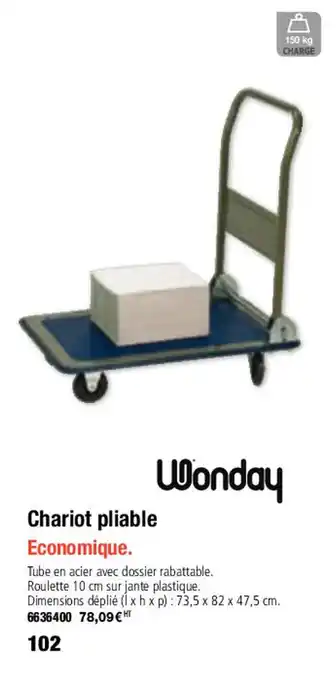 Chariot pliable