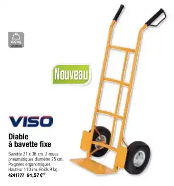 Diable à bavette fixe