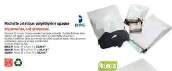 Pochette plastique polyéthylène opaque