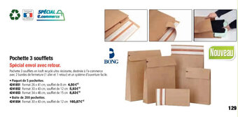 Plein ciel Pochette 3 soufflets offre