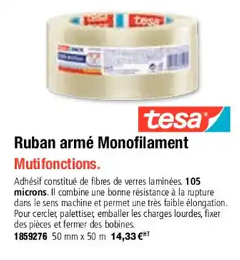 Ruban armé monofilament
