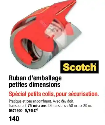 Plein ciel Ruban d'emballage petites dimensions offre