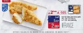 Match Filet de Cabillaud Fish & Chips offre