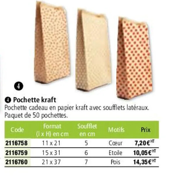Plein ciel Pochette kraft offre