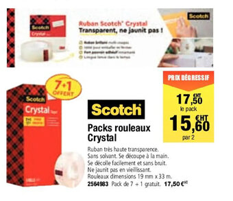 Plein ciel Packs rouleaux crystal offre