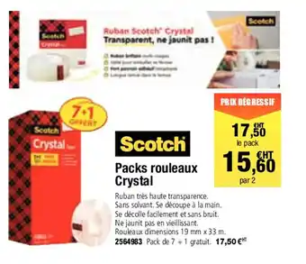 Packs rouleaux crystal