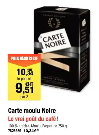 Carte moulu noire