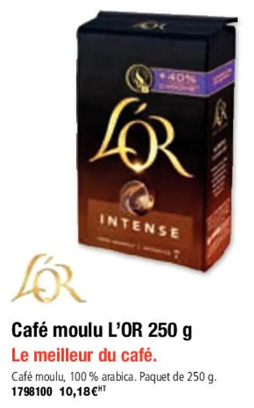 Plein ciel Café moulu l'or 250 g offre