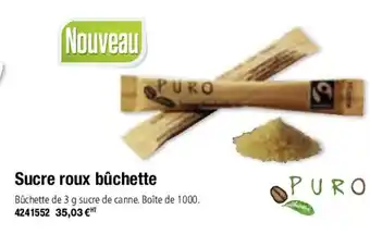 Sucre roux bûchette