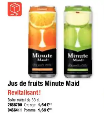 Jus de fruits minute maid