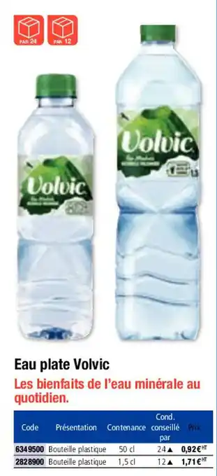 Eau plate volvic