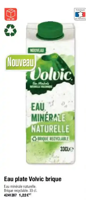 Plein ciel Eau plate volvic brique offre