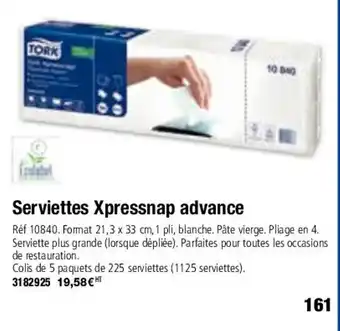 Serviettes xpressnap advance