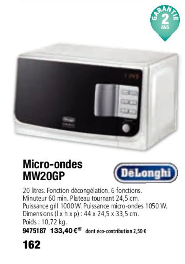 Plein ciel Micro-ondes MW20GP offre