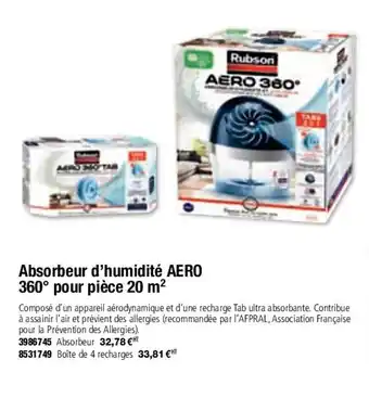 Absorbeur d'humidité AERO 360 pour pièce 20 m