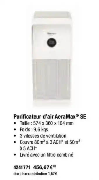 Purificateur d'air aeramax SE