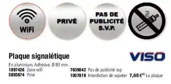 Plaque signaléique