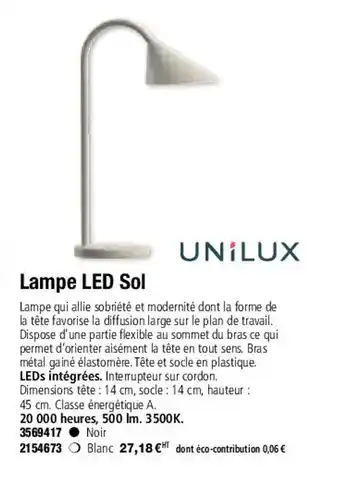 Plein ciel Lampe LED sol offre