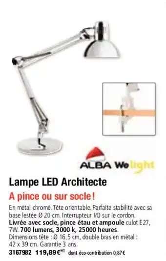 Lampe LED architecte