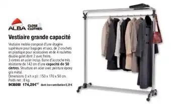 Vestiaire grande capacité