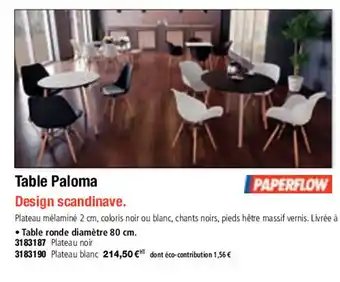 Table paloma