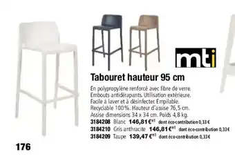 Plein ciel Tabouret hauteur 95 cm offre