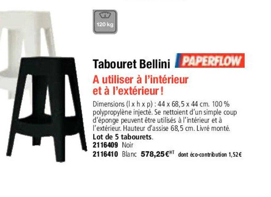 Plein ciel Tabouret bellini offre