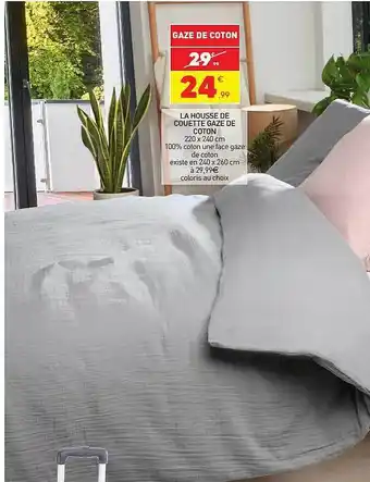 Stokomani La housse de couette gaze de coton offre